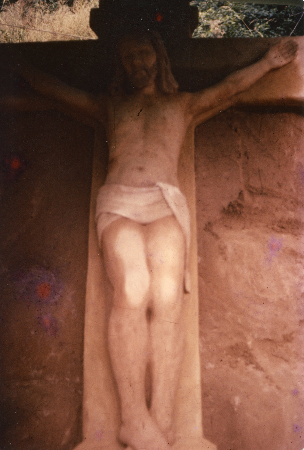 Sand sculpture of the crucifixion, 1962