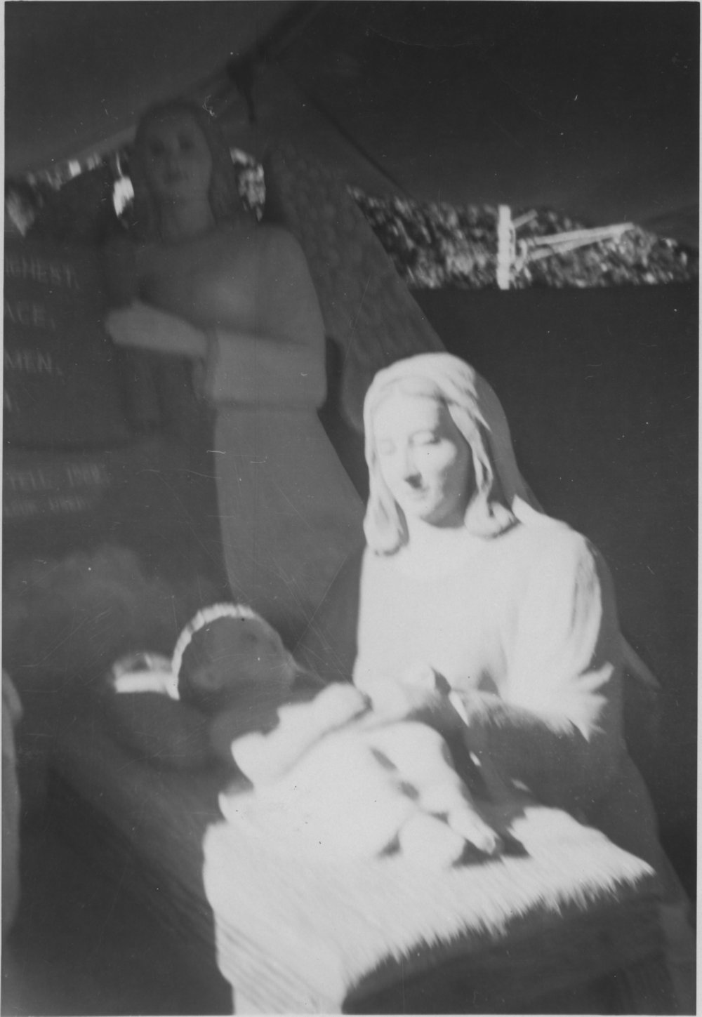 Sand sculpture of a nativity scene, 1962
