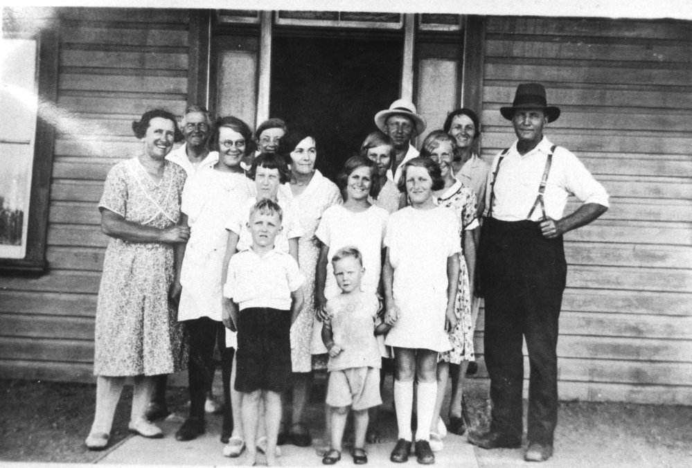 G. C. E. England and guests at the Seaview Guest House, c.1932