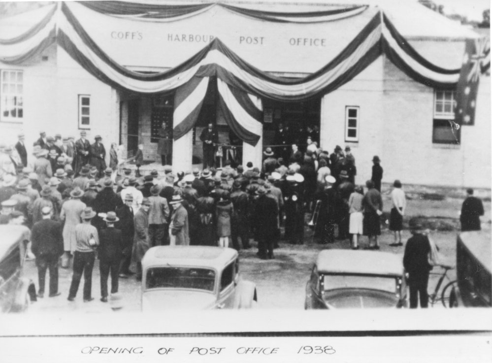 The opening of Coffs Harbour Post Office, 1938 