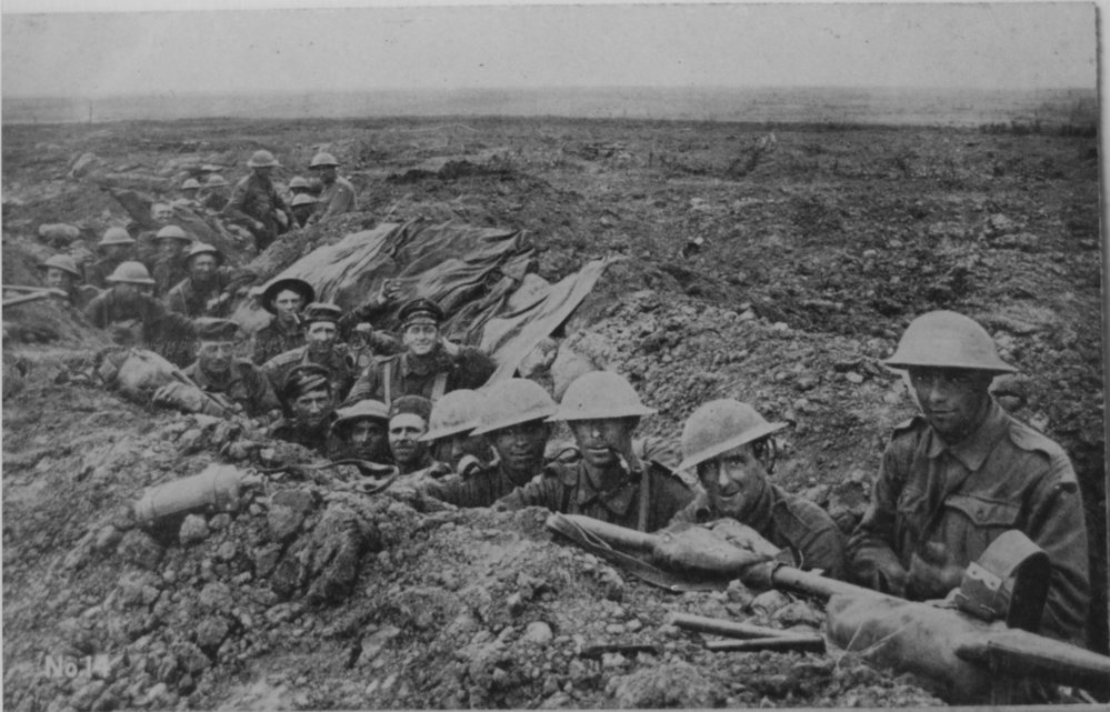 Australian soldiers in the trenches during World War I, 1917