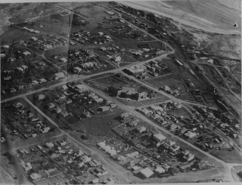 Aerial view of the Jetty area, c.1947