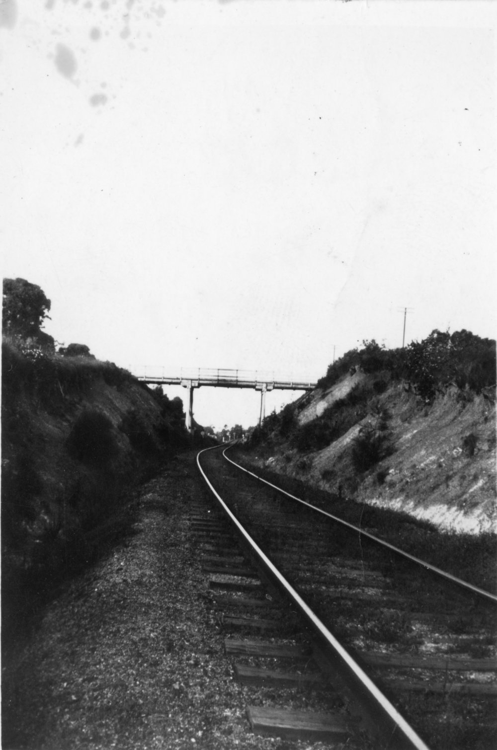 The road bridge on Sawtell Road crossing the North Coast Railway Line, c.1940