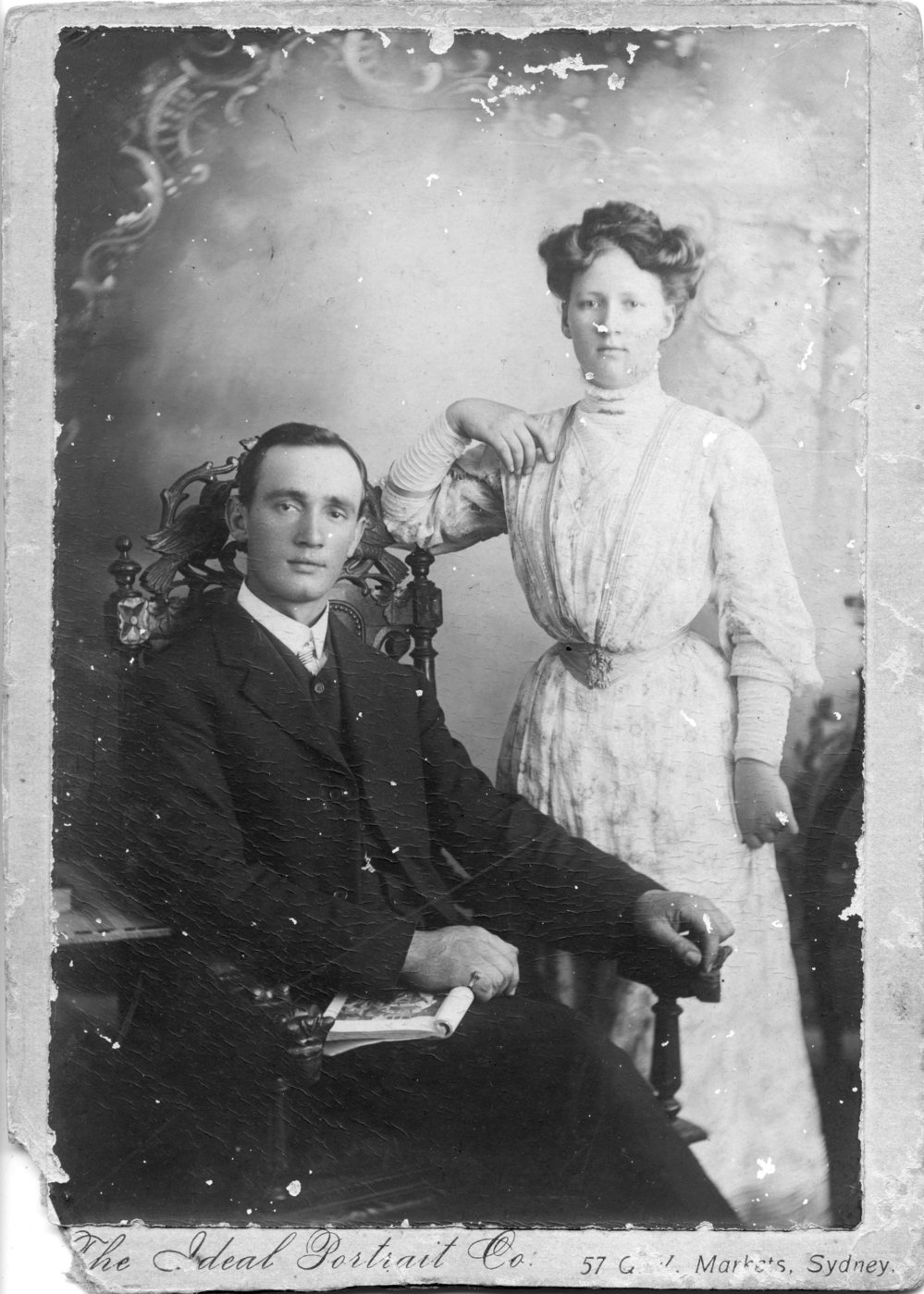 Portrait of Amandus Ludwig Hoschke with companion, c.1910