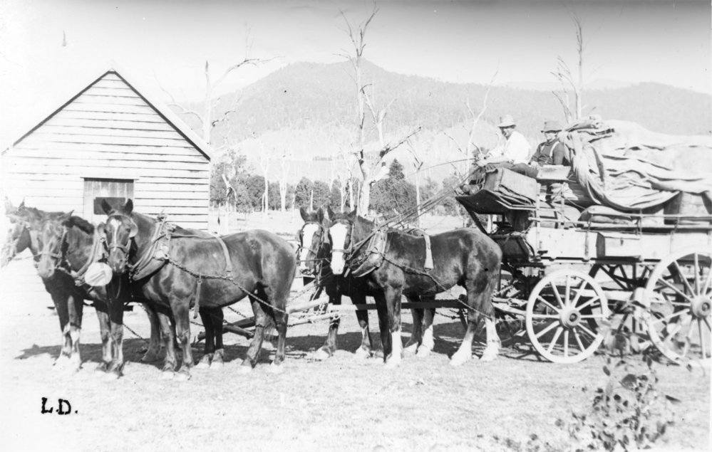 Teamsters with a fully laden wagon, c.1900s