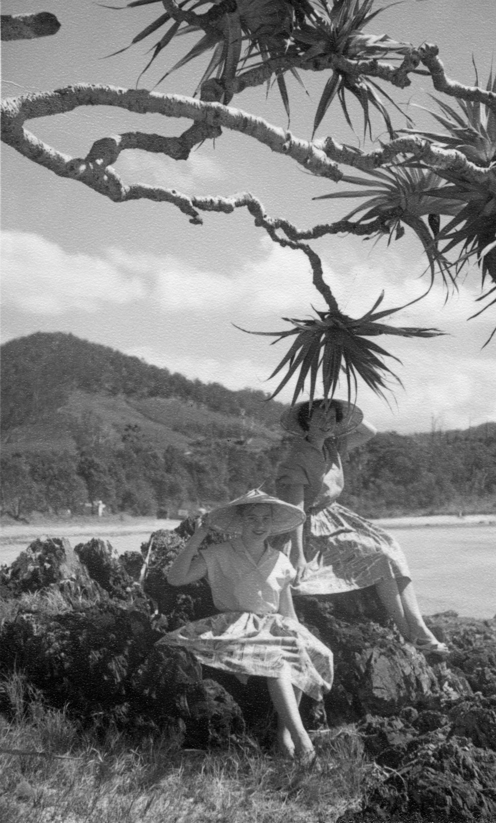 Models at Charlesworth Bay, c.1960