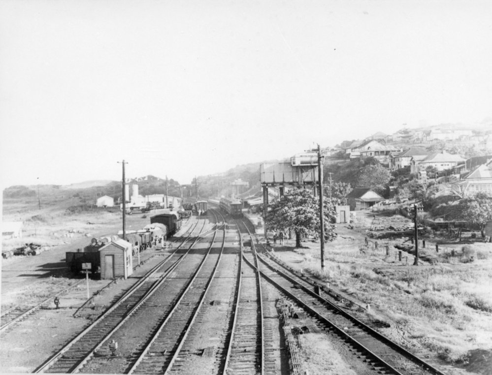 "Old Misery" waits at the Railway Station, 1950