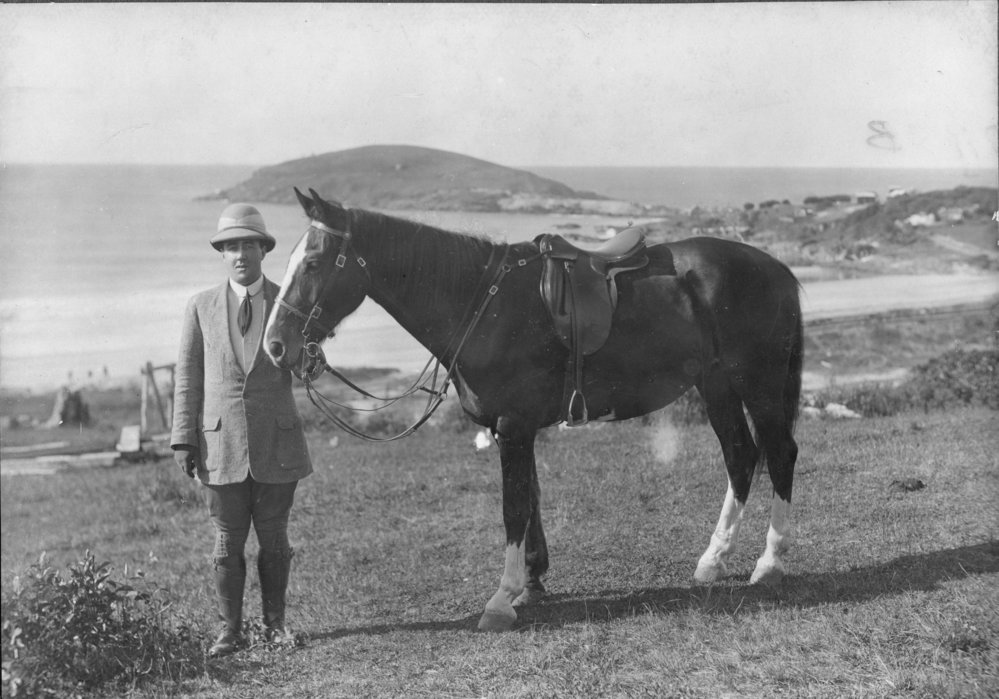 Doctor William Wood and his horse, 1912