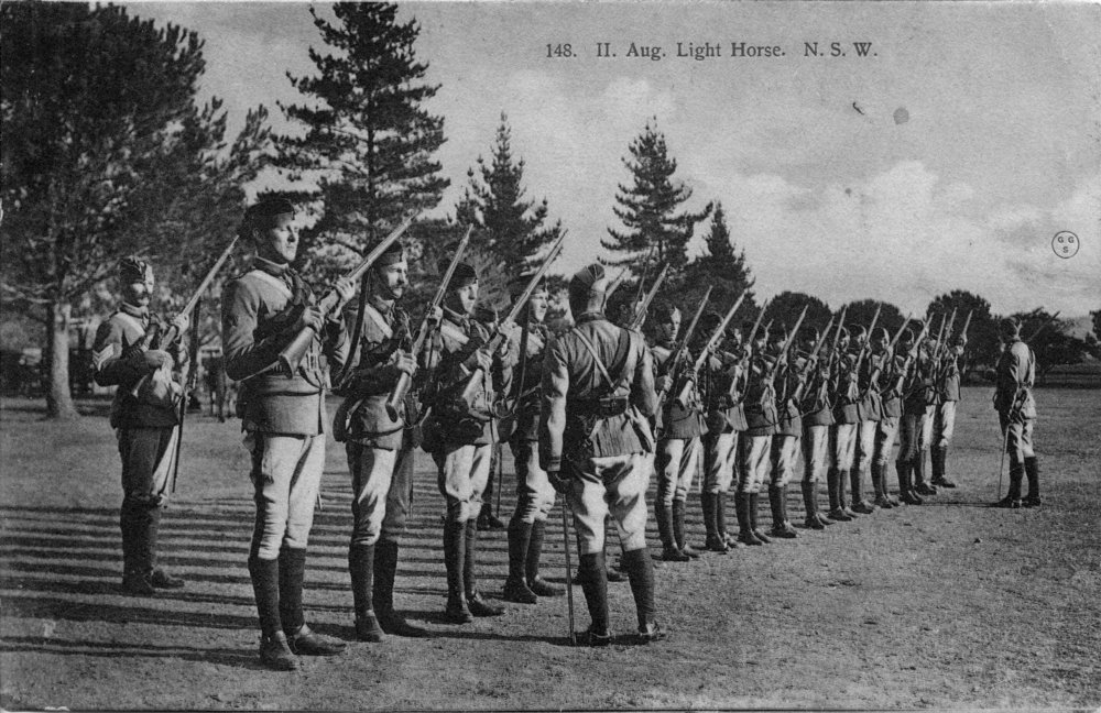 Training of Light Horse troops during World War I