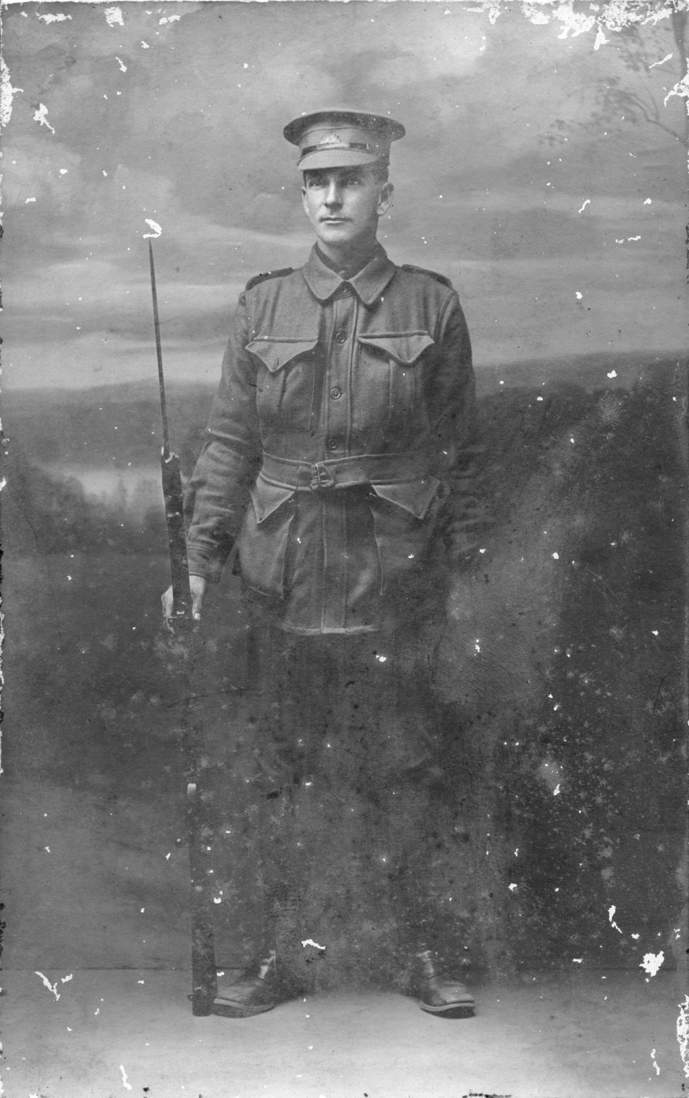 Portrait of World War I soldier Vic Ide, 1917 