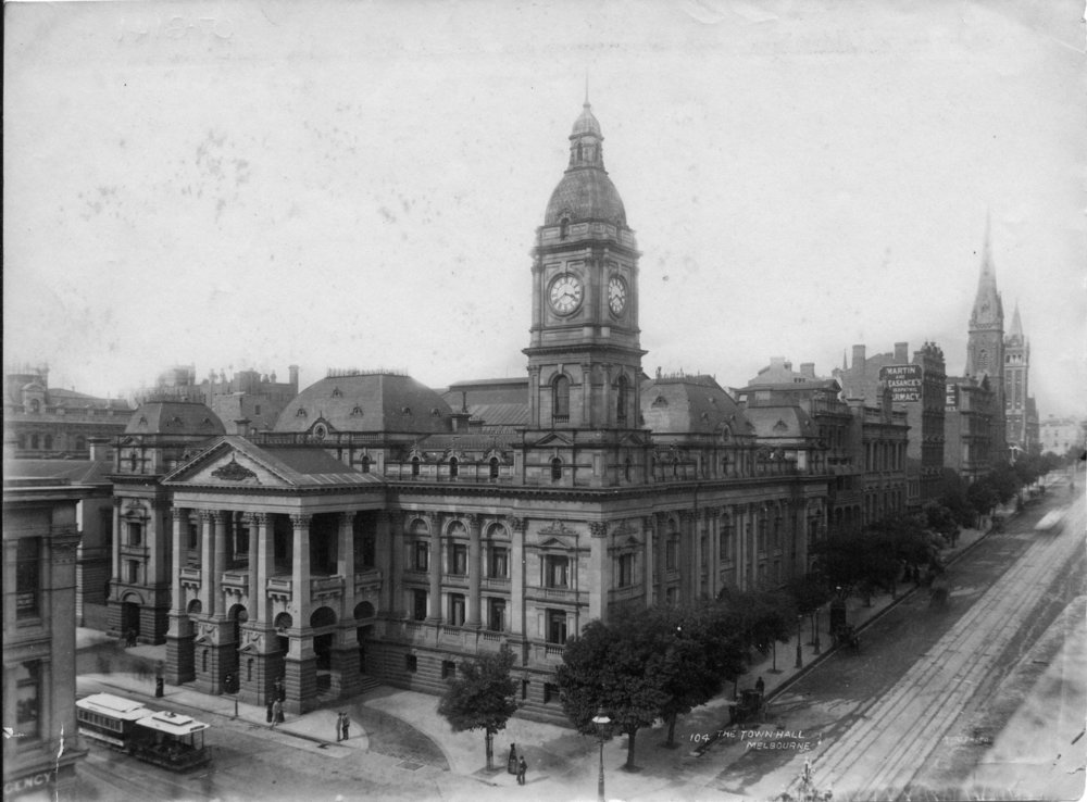 Melbourne Town Hall, c. 1890