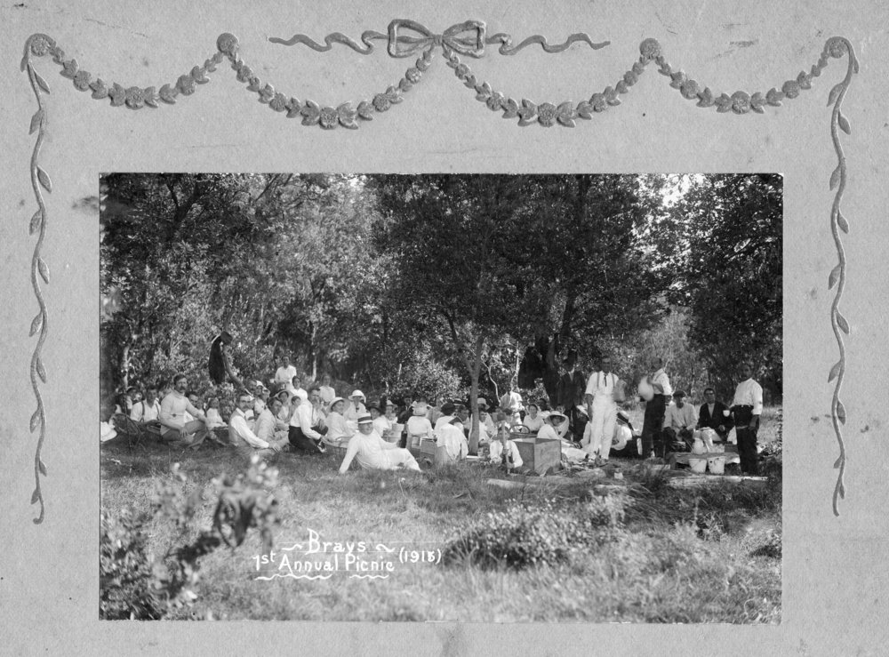 Robert Bray's first annual staff picnic, 14 April 1915 