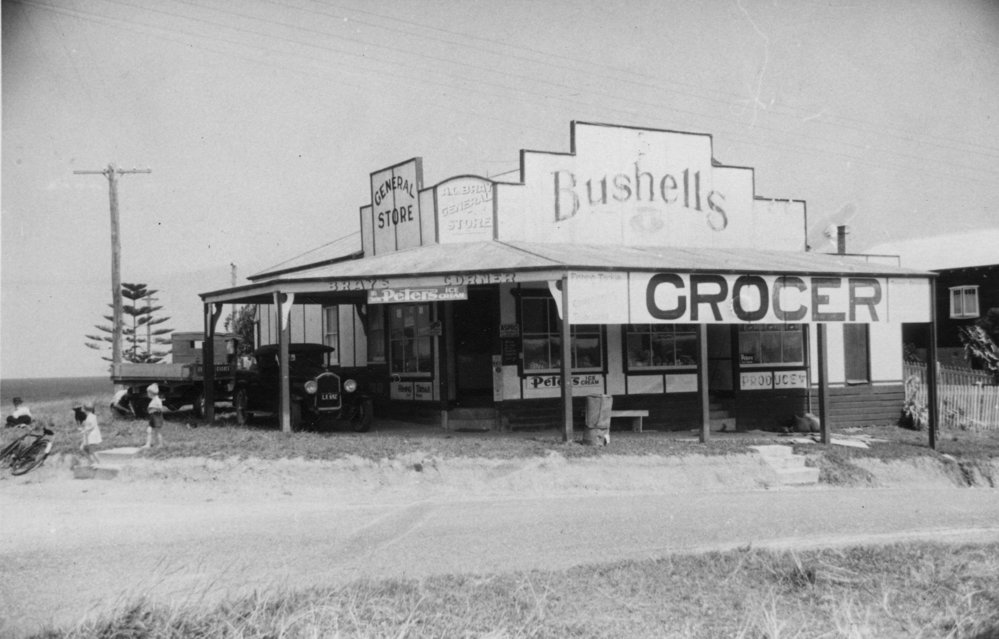 Eileen and Athol Bray's General Store was Sawtell's first shop, November 1940 