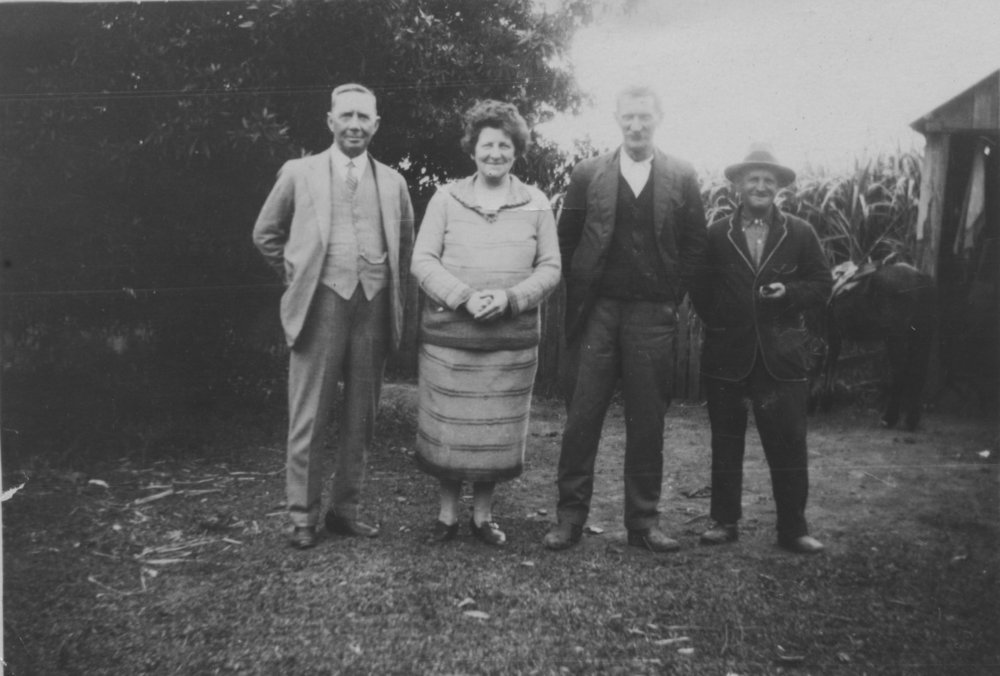 Mrs. Florence and Mr Charles Sharp with two guests, c. 1940s