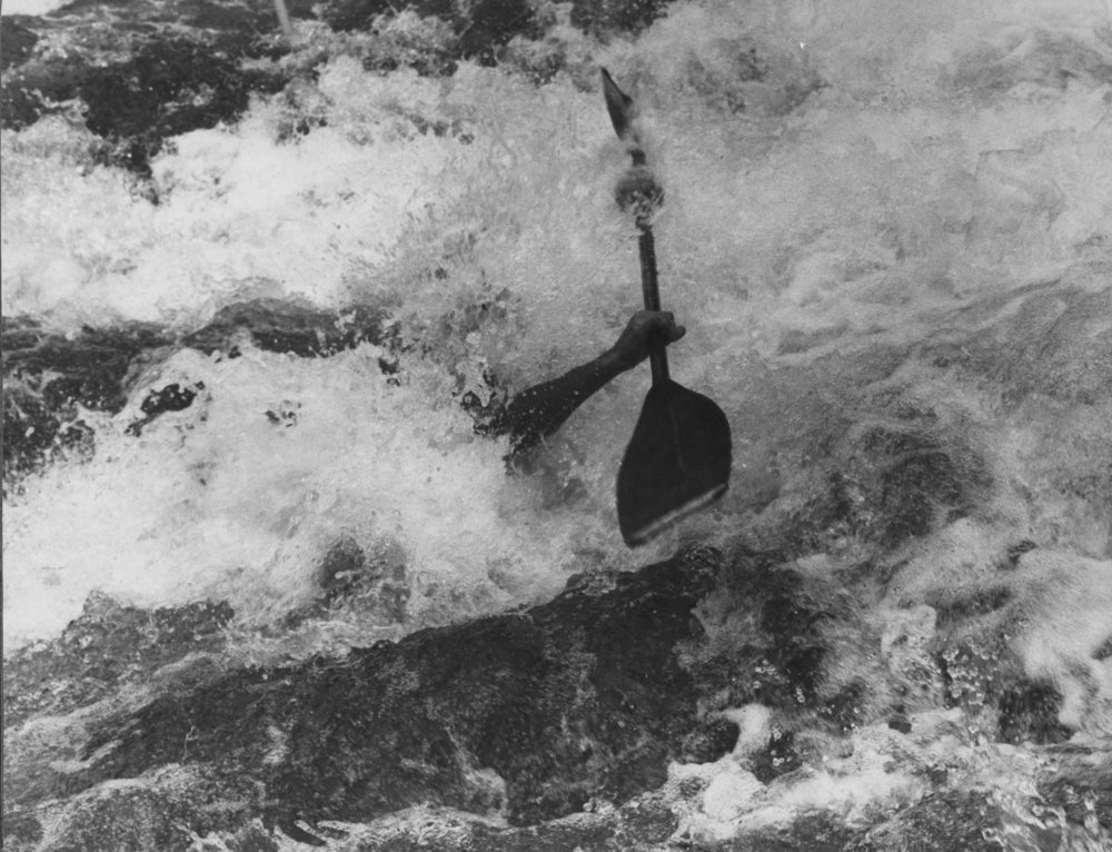 Canoeist on the Nymboida River, January 1976
