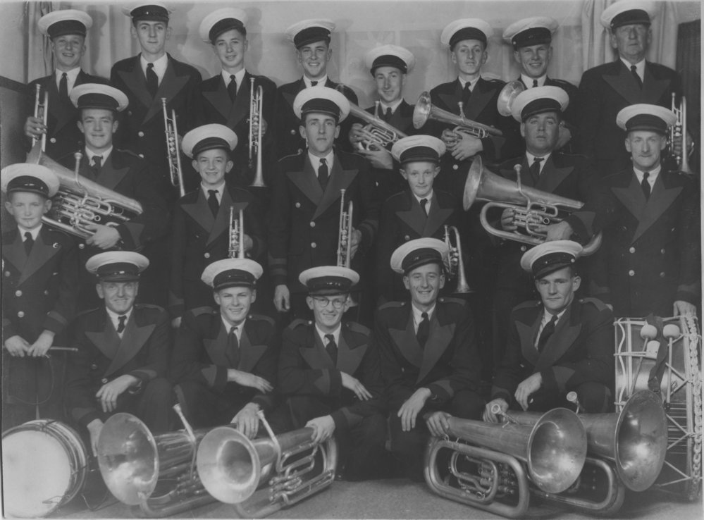 Coffs Harbour Brass Band in their new uniforms, c. 1948 