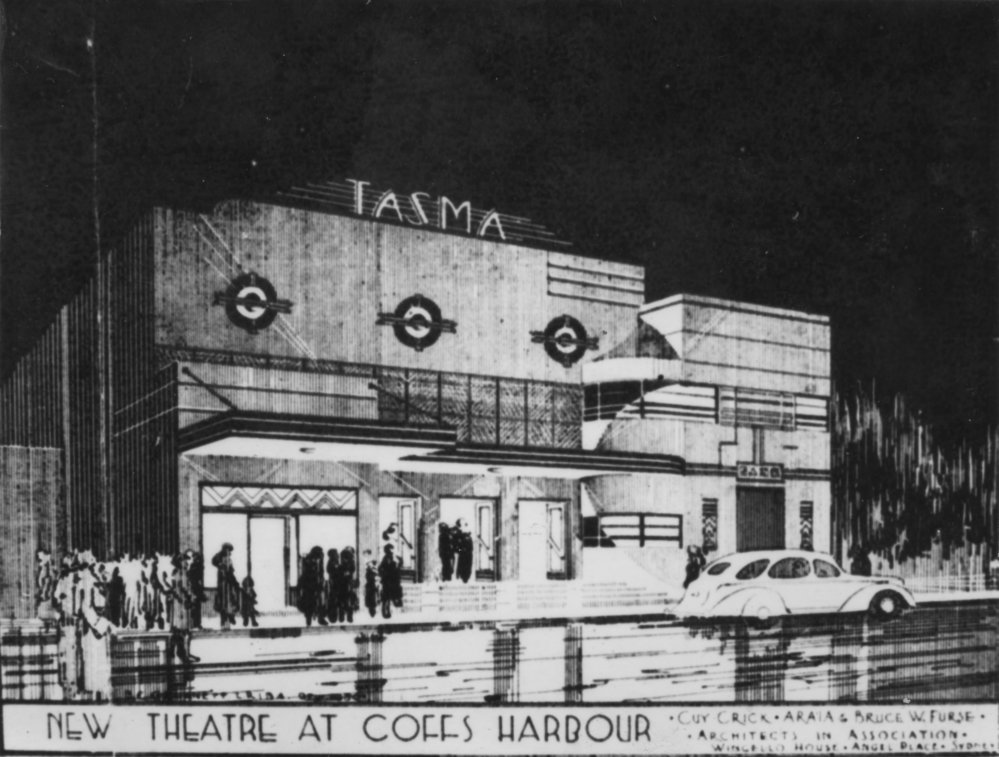 Drawing of the Tasma Theatre, 1936 