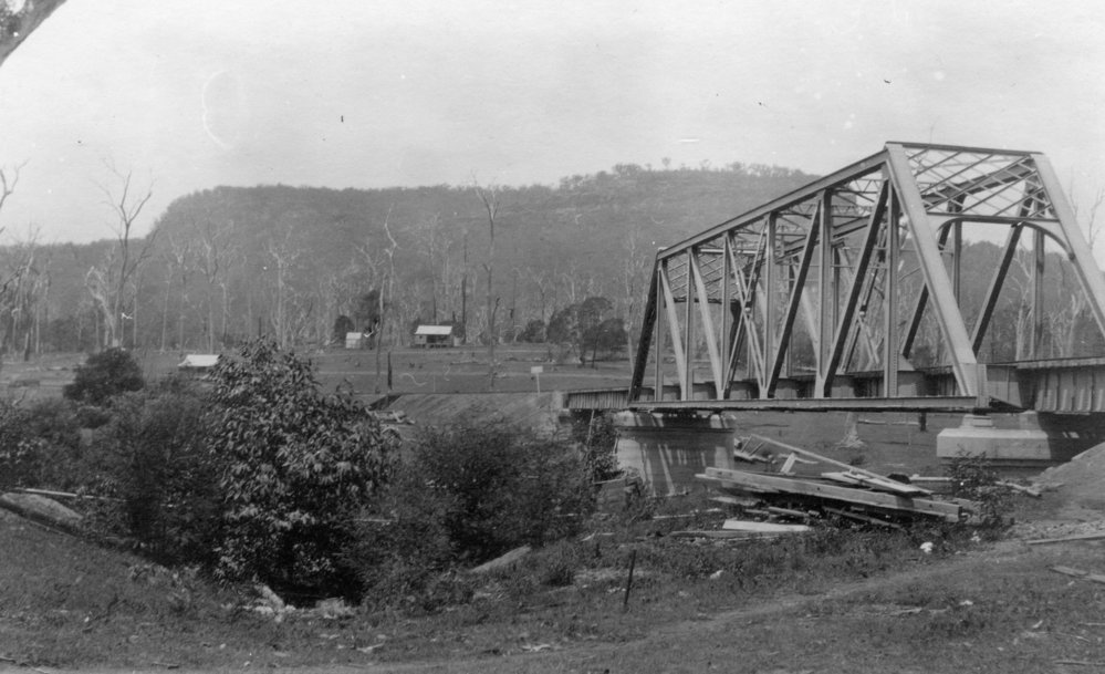 Construction of the Glenreagh Railway Bridge, c.1920