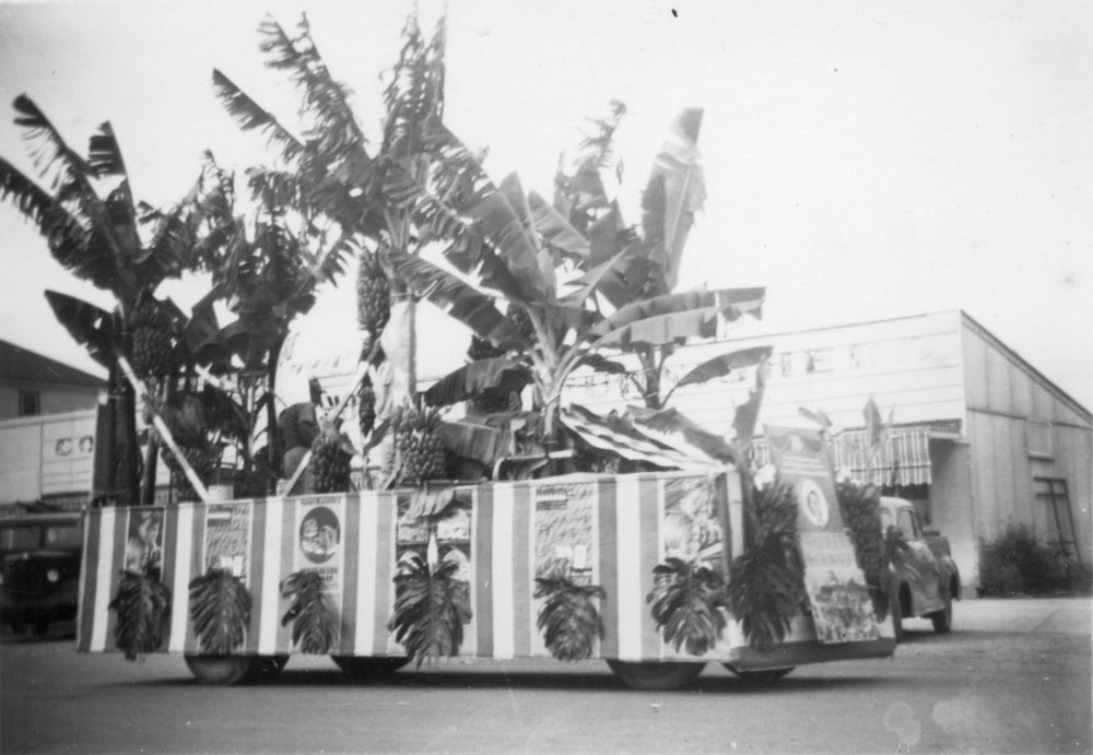 Banana Growers Federation float in Coronation Day Procession, 2 June 1953 