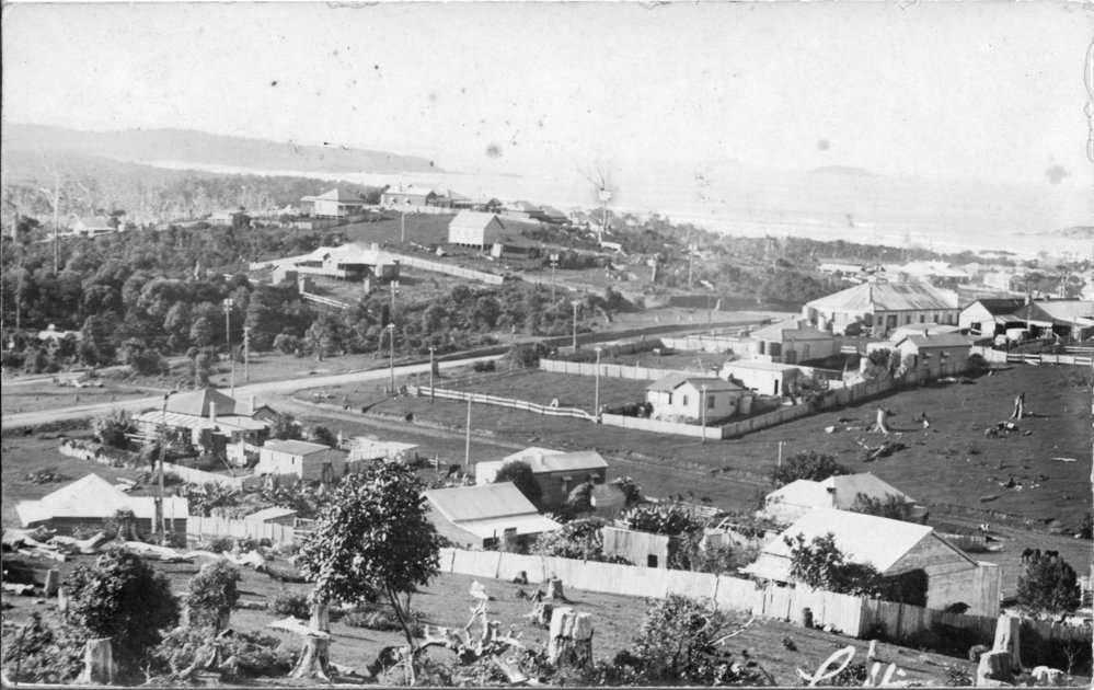 The corner of Edinburgh and High Streets in the Jetty village, 1921 