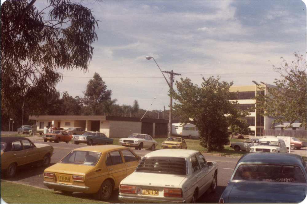 Corner of Coffs and Castle Streets in the Central Business District, August 1982