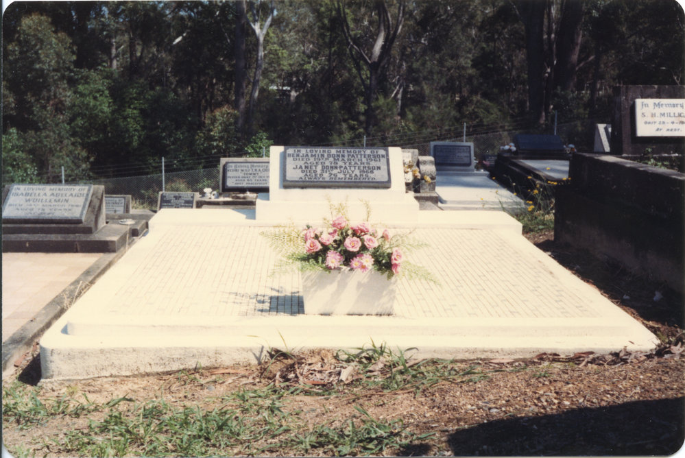 Grave of Benjamin &amp; Janet Donn-Patterson, November 1983 