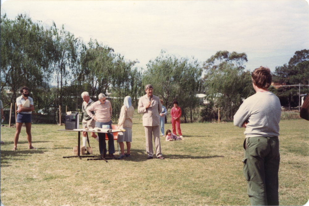 Tree planting at Shephard Park, September 1983 