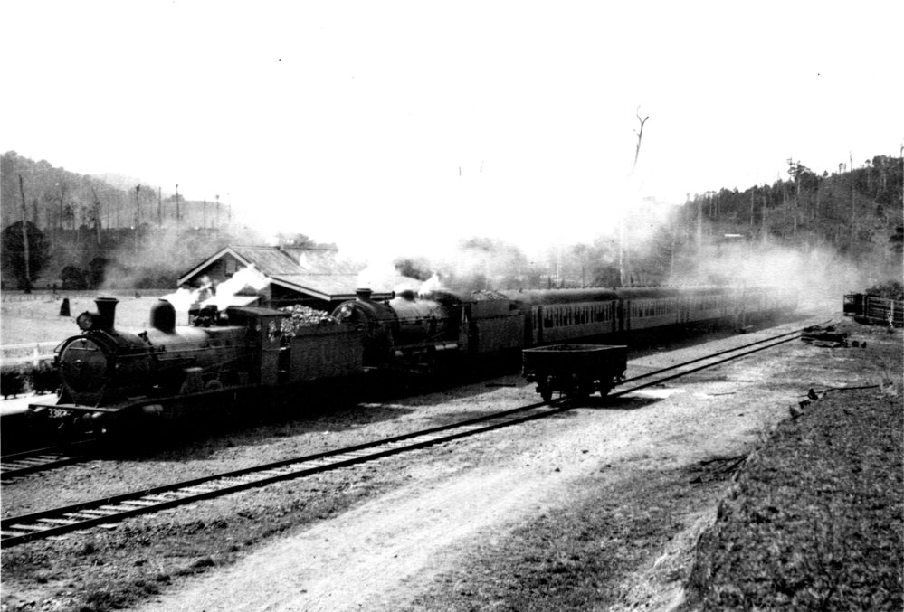 North Coast Mail train at Karangi Railway Station, 30 September 1941 