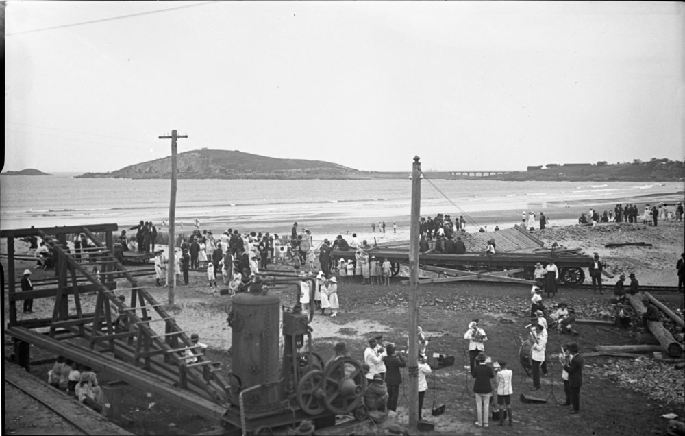 The Brass Band plays at the Jetty on a Sunday afternoon, 19 November 1922
