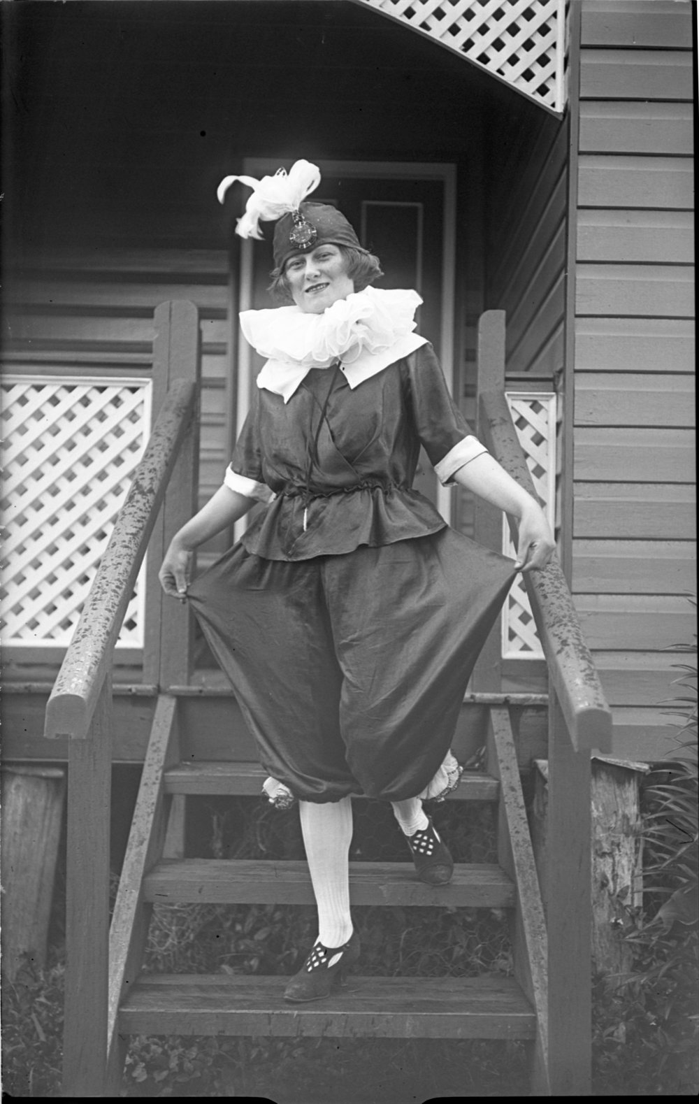 Portrait of Miss Alice Taylor in a Pierette costume, 5 October 1924