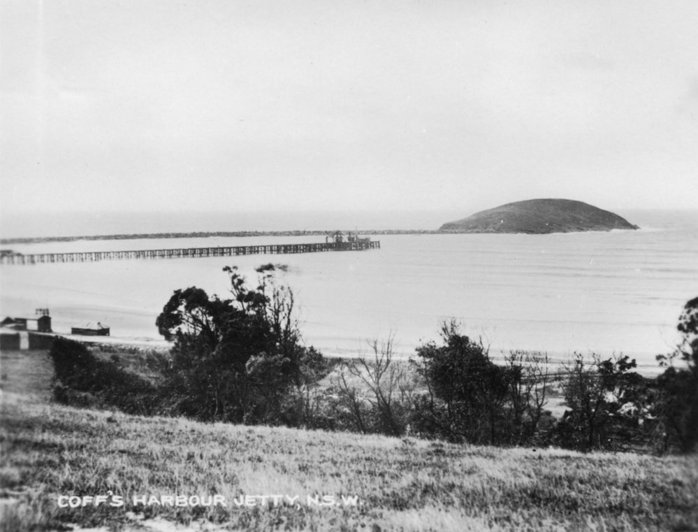 Coffs Jetty and Muttonbird Island, c. 1925