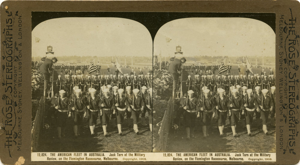 The American Fleet at Flemington Racecourse, c.1908