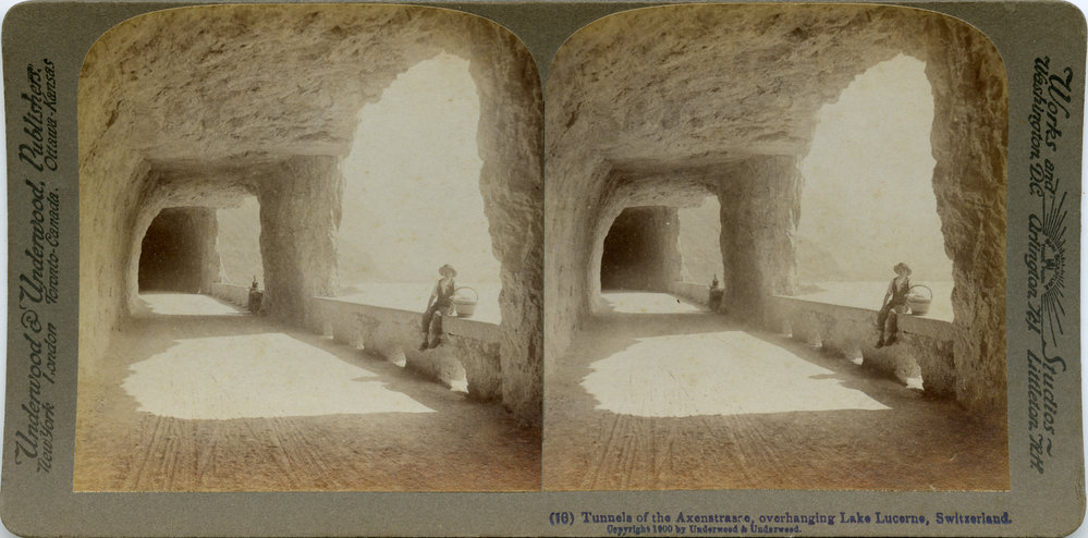 Tunnels of the Axenstrasse, c.1900