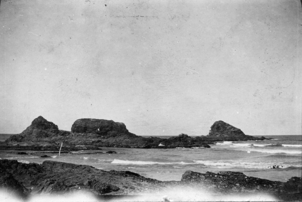 Rocky point at Moonee Beach, c.1912