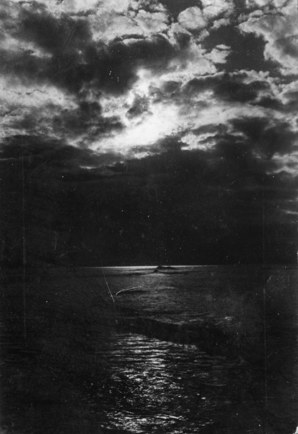 Moon rising at the beach, c.1912