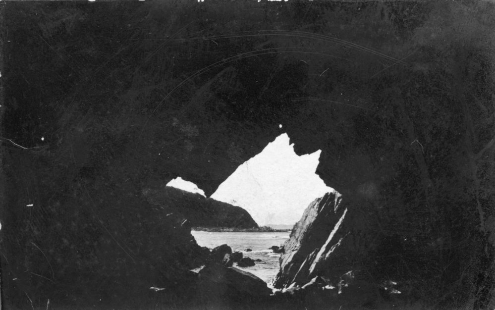 Cave in the southern headland at Diggers Beach, c.1912
