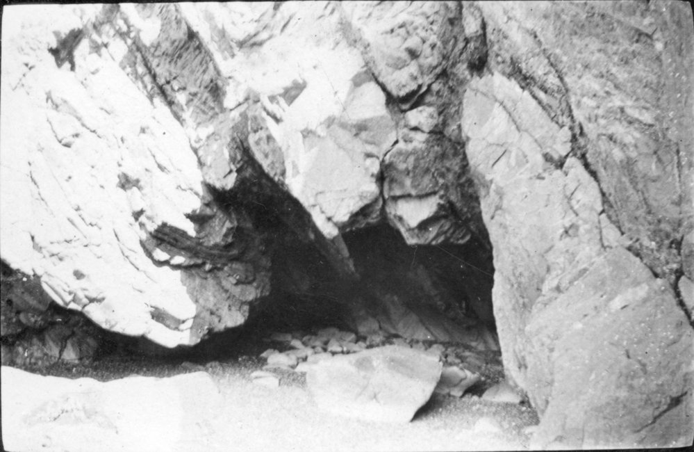 Cave in the southern headland at Diggers Beach, c.1912