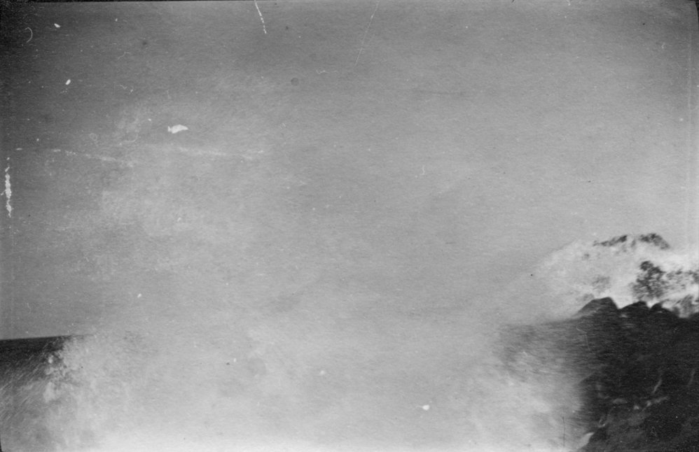 Waves breaking on rocks, c.1912