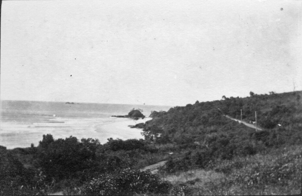 Narrow coast road, c.1912