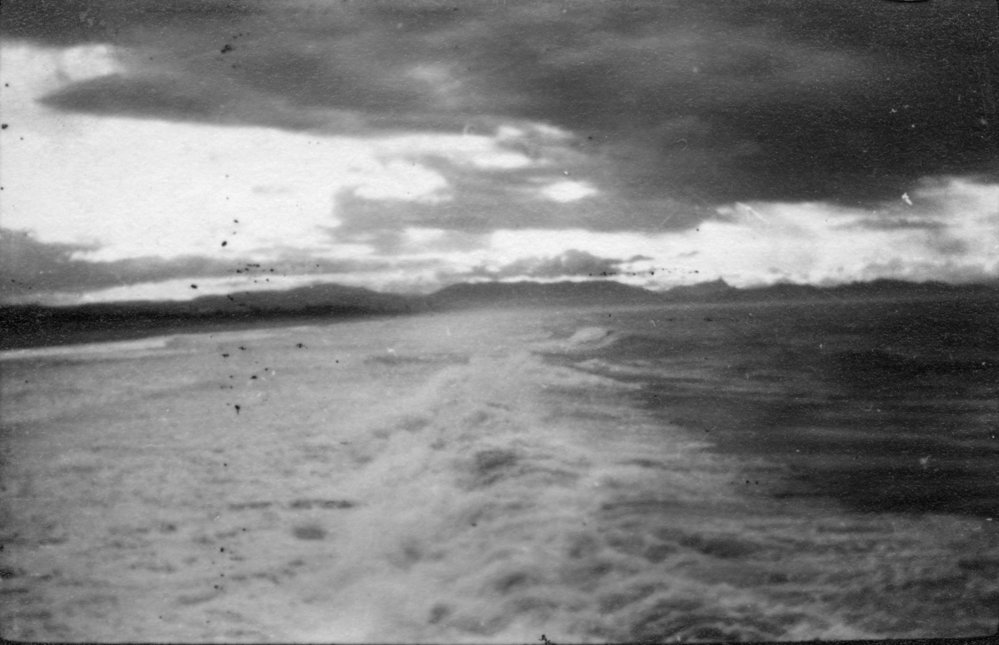 Surf with a Wollumbin background, c.1912
