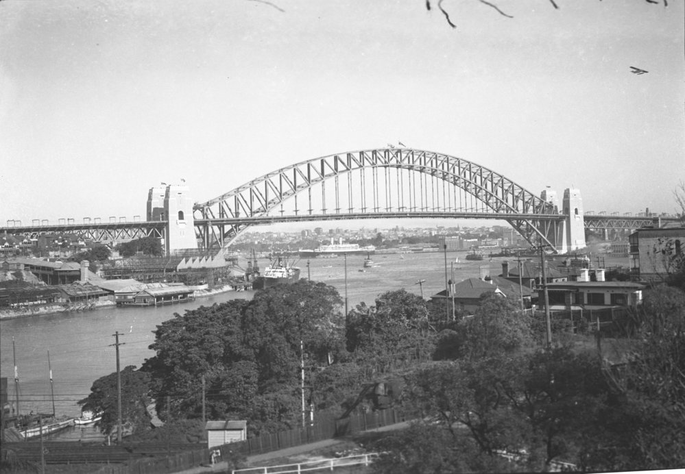 View of the Sydney Harbour Bridge from McMahon's Point, c.1932