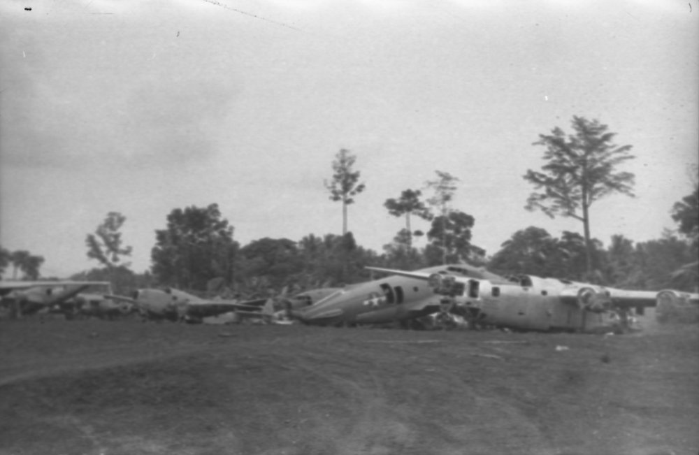 An aviation graveyard, 1945