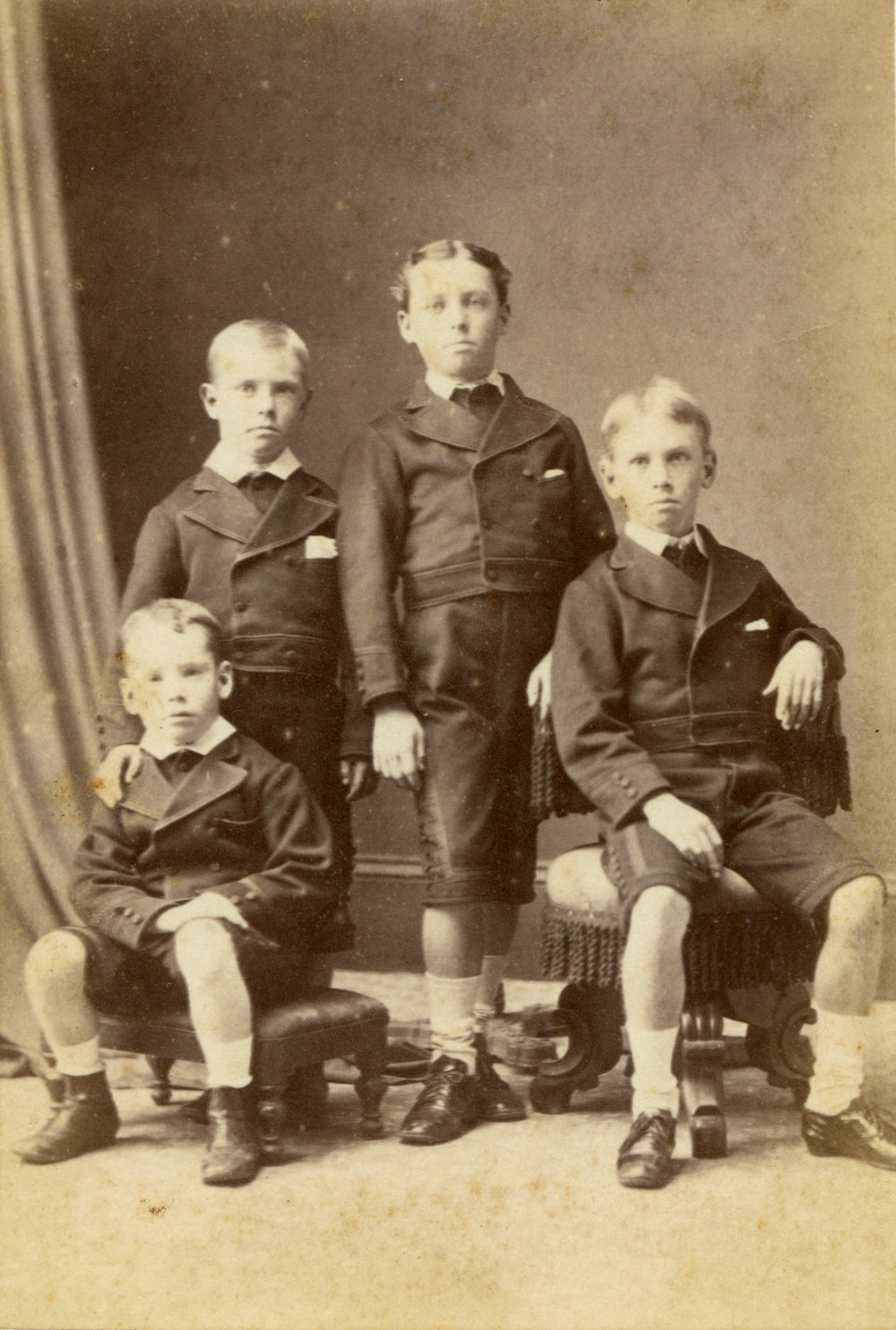 Portrait of four brothers, c.1875