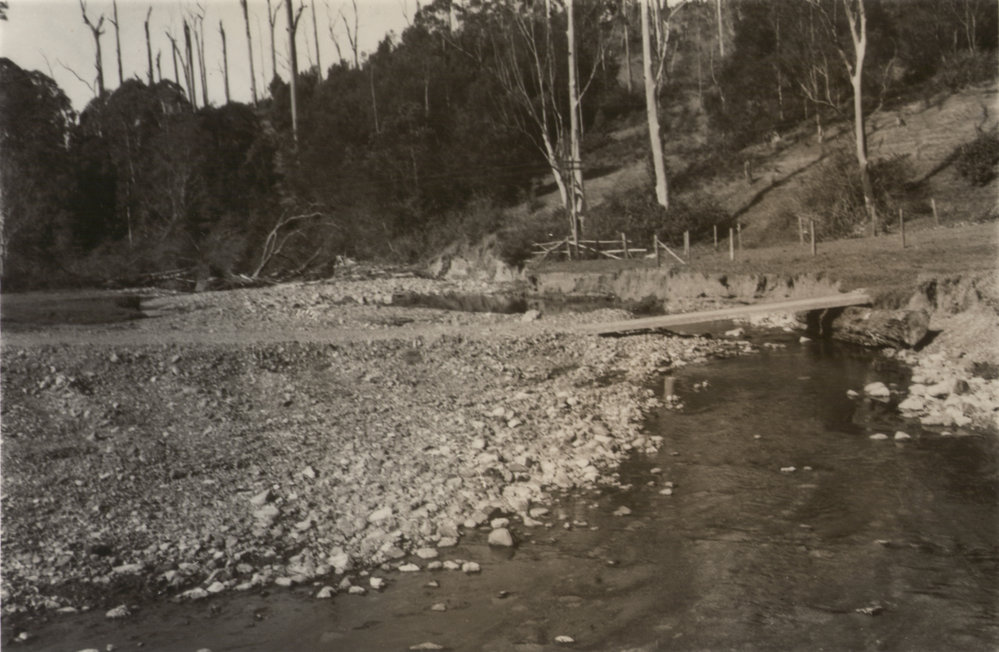 Stanlan's crossing in a flood, early 1956