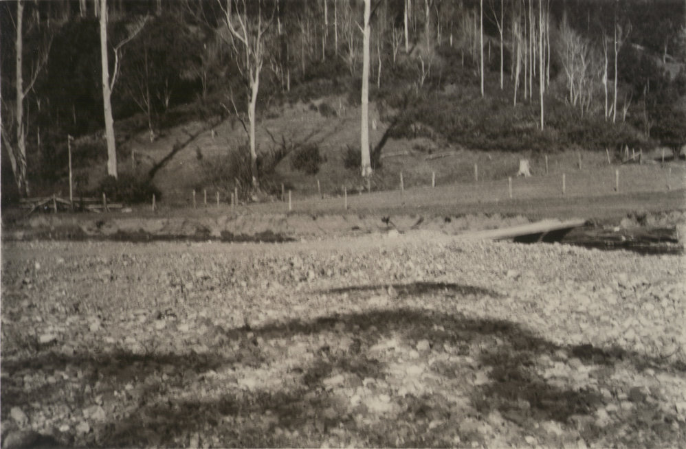 Stanlan's crossing after the flood, early 1956