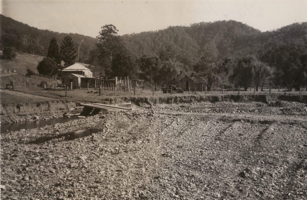 Stanlan's crossing after the flood, early 1956