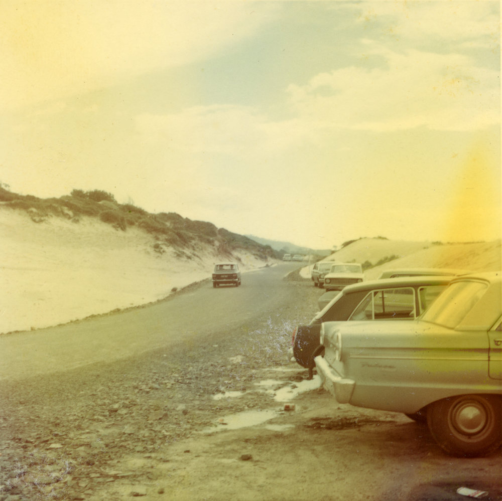 Road works for the Park Beach car park, January 1969