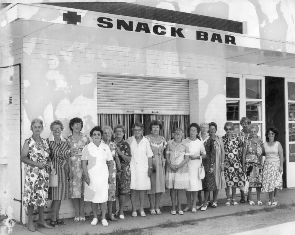 Red Cross Snack Bar ladies reunion, c. 1980