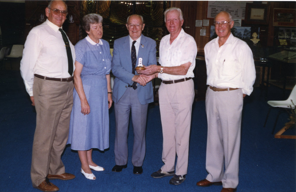 A presentation to commemorate the first traffic lights in Coffs Harbour, c.1993 