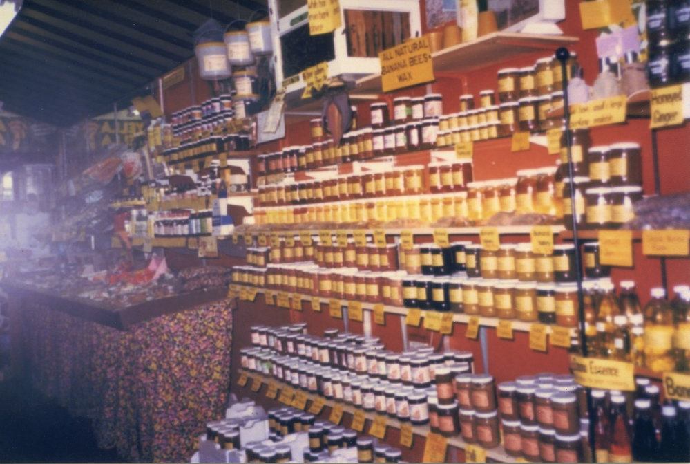 Displays at the Tropical Fruit Shop in the Big Banana, 1970s